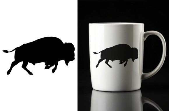 Buffalo Silhouette Set for Graphics and Crafts