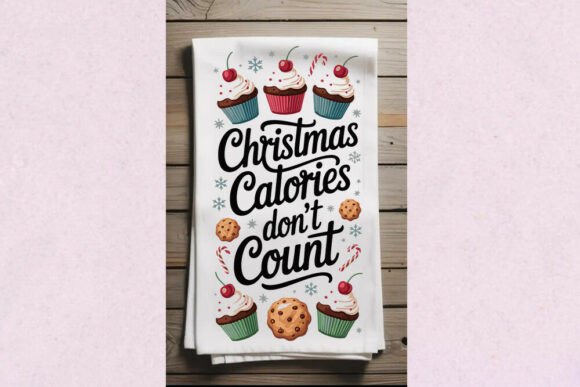 Christmas Baking Kitchen Towel SVG for Graphics and Crafts