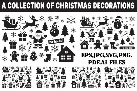 Christmas Decorations for Crafts and Graphics