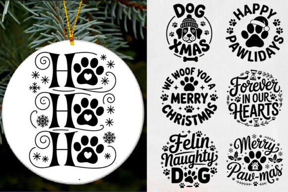 Christmas Dog Ornaments Svg Bundle: Graphics and Crafts for Digital Sellers