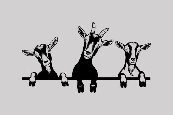 Curious Funny Goat Svg for Crafts and Graphics