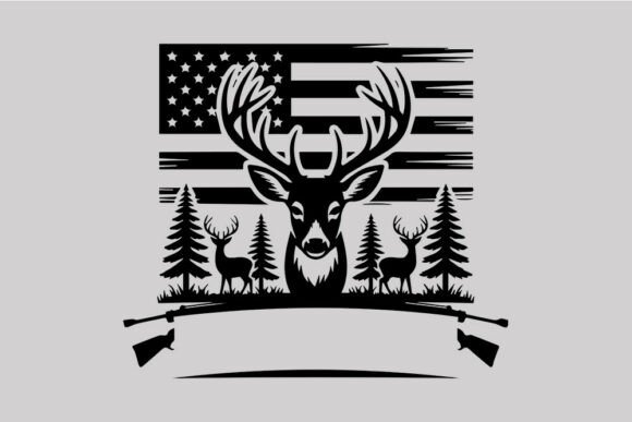 Deer Hunting Badge: Graphics for Crafts & Local Business