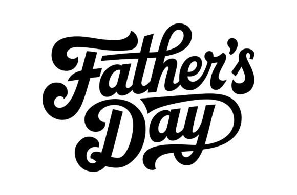 Father's Day Calligraphy Typography Svg
