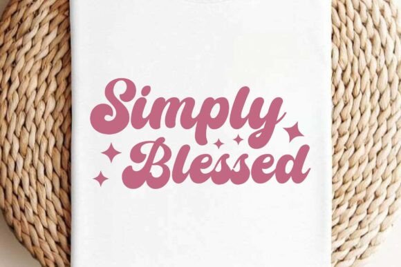 Groovy Simply Blessed Retro SVG Design