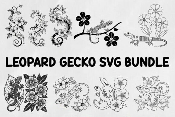 Leopard Gecko Svg Bundle for Graphics and Crafts