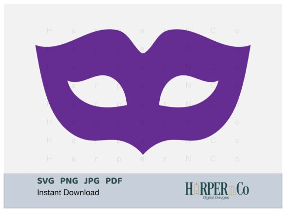 Mardi Gras Mask SVG, PNG, Cut File 12