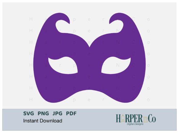 Mardi Gras Mask SVG, PNG, Cut File 4