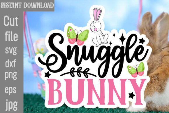 Snuggle Bunny SVG Cut File for Crafts and Graphics