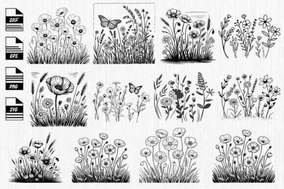 Wildflower Svg Bundle.27 Design